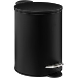 Cos gunoi 5Five Colors Colors cu pedala si inchidere soft-close, otel, 3 L, 23x23x17 cm, negru Household NewTrend