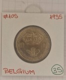 Belgia Belgium, 20 Francs 1935, KM#105, Argint, Leopold III