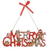 Tablita Decorativa de Craciun Candy "Merry Christmas" Gingerbread 30x13cm, CMCLASS