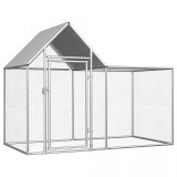 Coteț de găini, 2 x 1 x 1,5 m, oțel galvanizat, vidaXL