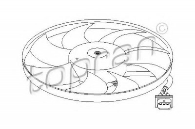 Ventilator, radiator VW FOX (5Z1, 5Z3) (2003 - 2016) TOPRAN 110 765 foto