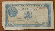 5000 lei, 20 decembrie 1945, Rom&acirc;nia