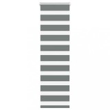 Jaluzea tip zebra gri &icirc;nchis lățime țesătură 35,9 cm poliester