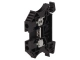 Conector de &Icirc;mbinare Șine 4mm2 1 Piste 2 Borne Negru 6.1mm