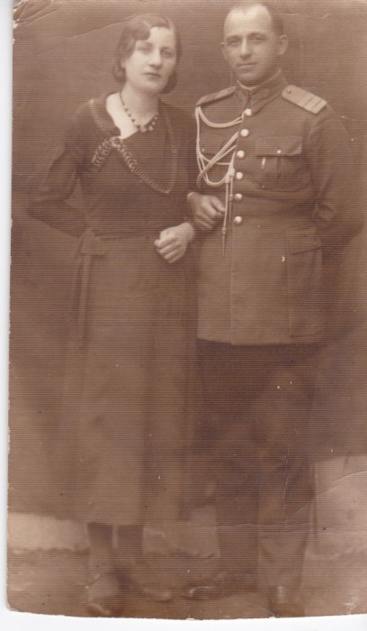 AMS @ - FOTO PLUTONIER MAJOR PERIOADA INTERBELICA, 1934, MILITAR, JANDARM
