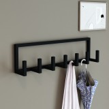 Cuier de perete Lyngen 75x10x20cm negru [en.casa] HausGarden Leisure, [en.casa]