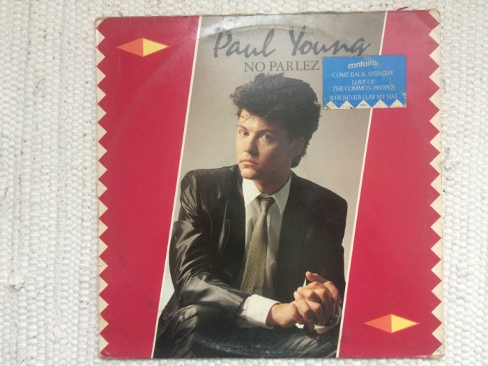 Paul young no parlez 1983 album disc vinyl lp muzica synth pop rock CBS records cu insert VG