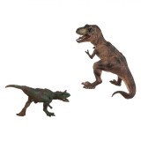 Set Figurine Dinozaur, T-Rex și Gigantozaur, Plastic, 17x16cm, 2 Bucăți, Oem