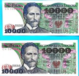 10000 Zloti 1988 Polonia-serii Consecutive