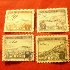 Serie mica Albania 1950 - Aviatie , 4 val. stampilate
