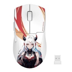 Mouse gaming wireless bluetooth si cu fir Redragon K1ng Max Anime alb