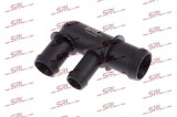 Flansa lichid racire VW Golf 3 / Vento 1991-1998; motor 2.8 V6; 1H0121609D; 1H0121619D; SRLine, aftermarket