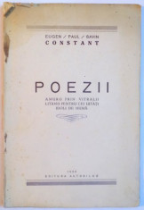 POEZII , AMURG PRIN VITRALII LITANII PENTRU CEI UITATI IDOLI DE HUMA de EUGEN/PAUL/SAVIN CONSTANT , 1926 foto