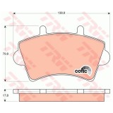 Placute frana Nissan Interstar Bus, 2002-, Interstar Platou / Sasiu, 2003-, Opel Movano Autobasculanta, 1999-, Renault Master 2 Caroserie, 1998-, TRW