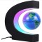 Glob pamantesc magnetic plutitor, cu iluminare LED, C-Shape, ALBASTRU, levitant