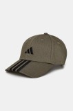 Adidas sapca BBALL 3S CAP NL culoarea verde, cu imprimeu, JP0386