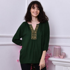 Bluza stilizata traditional cu broderie Clara 3