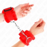 Kink Wrist Restraint-Mansete pentru &Icirc;ncheieturi Căptușite cu-Roșu