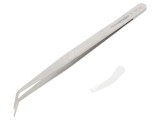Penseta curbată 150mm v&acirc;rf plat LINDSTR&Ouml;M cu capete zimtate - Universală