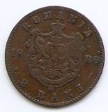 Romania 2 Bani 1880 B - Carol I, Cupru, 20 mm, KM-11.2 (2)