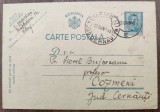 ROMANIA 1940 - Intreg Postal cu marca fixa 4 lei albastru Carol II, circulat Cluj - Cozmeni, judetul Cernauti (Bucovina) - stampila Cozmeni perfecta