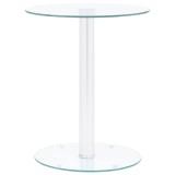 VidaXL Măsuță de cafea, transparent, 40 cm, sticlă securizată