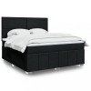 VidaXL Pat box spring cu saltea, negru, 180x200 cm, catifea 3294042