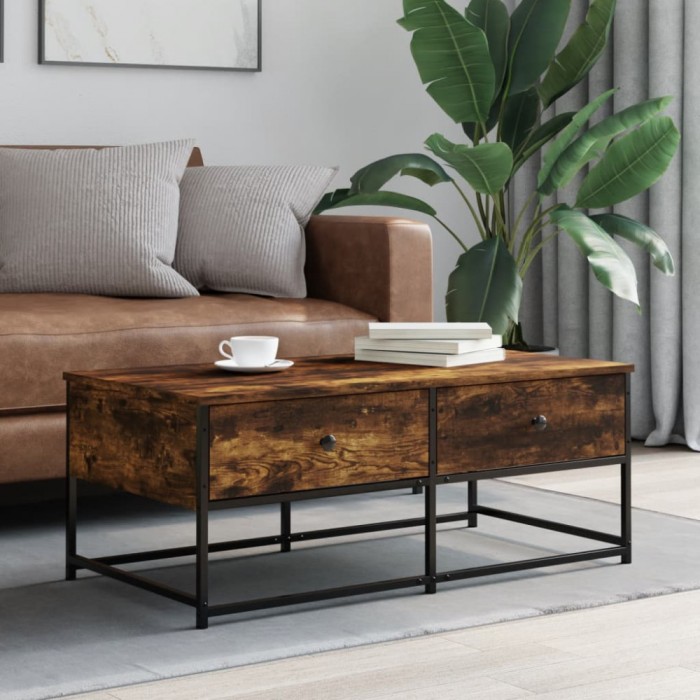 Gossi masuta de cafea, stejar fumuriu, 100x51x40 cm, lemn prelucrat