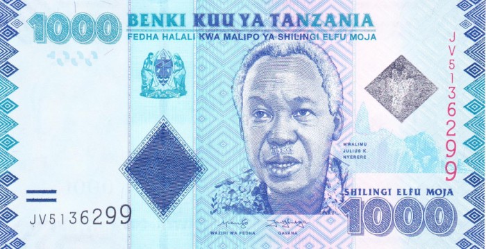Bancnota Tanzania 1.000 Shilingi (2020) - P41c UNC ( vezi descriere )
