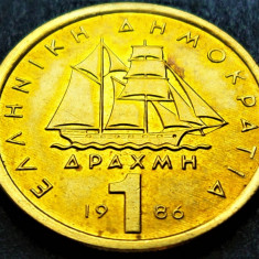 Moneda 1 DRAHMA - GRECIA, anul 1986 *cod 1253 = A.UNC / ΚΩΝΣΤΑΝΤΙΝΟΣ ΚΑΝΑΡΗΣ