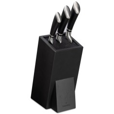 Suport cutite Navaris din lemn de cauciuc, cu peri de protectie, 25x15x10,5 cm, 48460.02.2