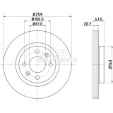 Disc frana VW POLO Van (6R) (2009 - 2017) KRIEGER 0950004297