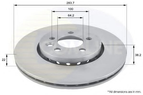 Disc frana ROVER 75 (RJ) (1999 - 2005) COMLINE ADC1318V