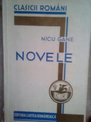 Nicu Gane - Novele (editia 1933) foto