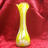 VAZA DIN STICLA DE ARTA LUCRATA MANUAL 27 CM