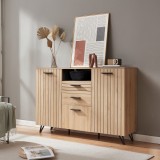 Sideboard Noppen 100x150x38 cm Eicheoptik [en.casa]