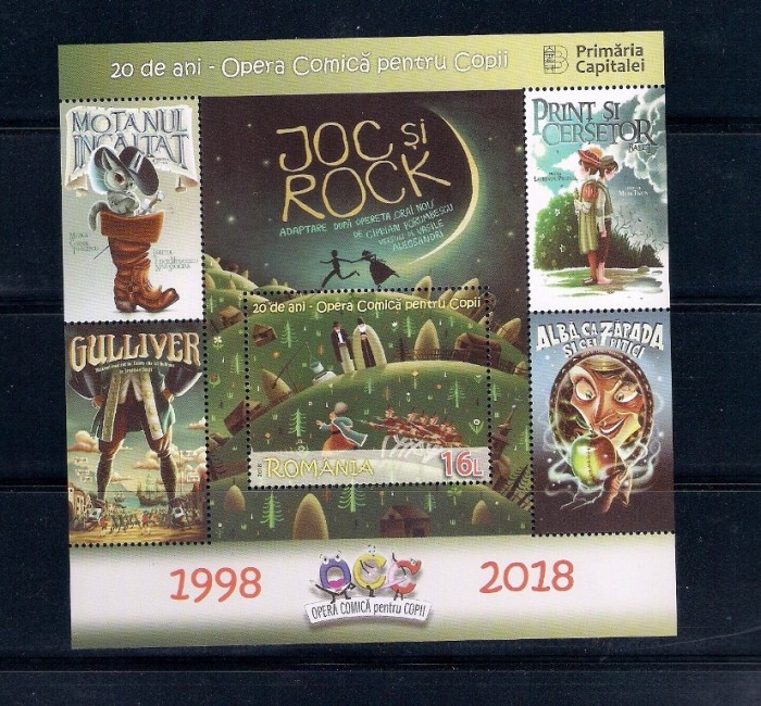 ROMANIA 2018 - 20 ANI OPERA COMICA PENTRU COPII, COLITA, MNH - LP 2190a