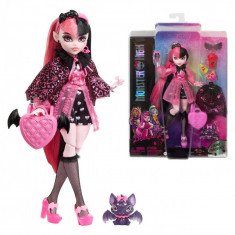 MONSTER HIGH PAPUSA DRACULAURA CU ANIMALUT SI ACCESORII