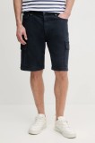 Pepe Jeans pantaloni scurti GYMDIGO FIVE POCKETS CARGO SHORT barbati, culoarea albastru marin, PM801177