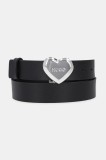 HUGO curea de piele femei, culoarea negru, 50529597