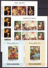 Ras al Khaima 1970 pictura MI 368-373B + bl.82,83 B MNH w66 foto