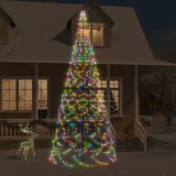 Cumpara ieftin Brad de Crăciun pe catarg, 1400 LED-uri, multicolor, 500 cm