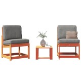 VidaXL Set mobilier grădină, 3 piese, maro ceruit, lemn masiv pin 844661
