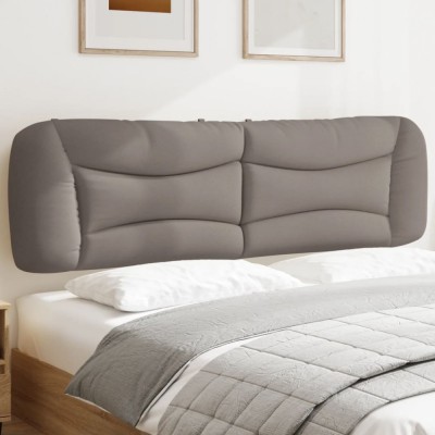 vidaXL Pernă pentru tăblie de pat, gri taupe, 180 cm, material textil foto