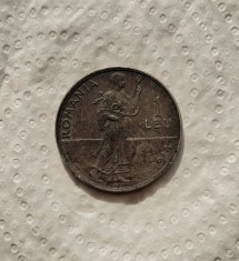 Moneda de 1 leu din 1914