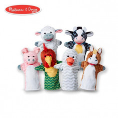 Set 6 Papusi De Mana Animale De La Ferma - Melissa &amp;amp; Doug foto