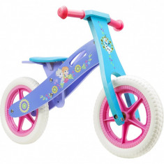 Bicicleta din lemn fara pedale Frozen Seven, 12 inch, 2-6 ani foto