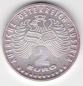 Austria 2 euro 1996 Europe without borders foto