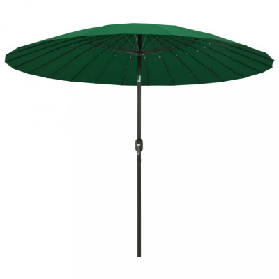 Umbrelă de soare de exterior, st&amp;acirc;lp aluminiu, verde, 270 cm foto