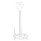 Cumpara ieftin Suport rola hartie bucatarie, fier alb &Oslash; 18x39 cm